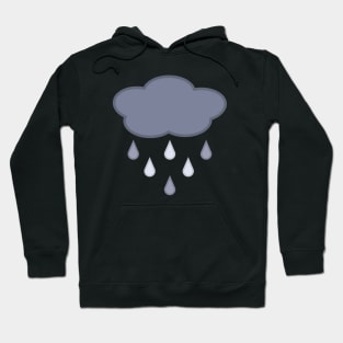 Stormy Day Rain Cloud in Black Hoodie